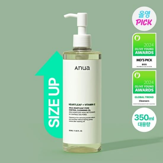 《Olive Young連線》Anua x pochacco Heartleaf Pore Control Cleansing Oil 350ml+remover pad