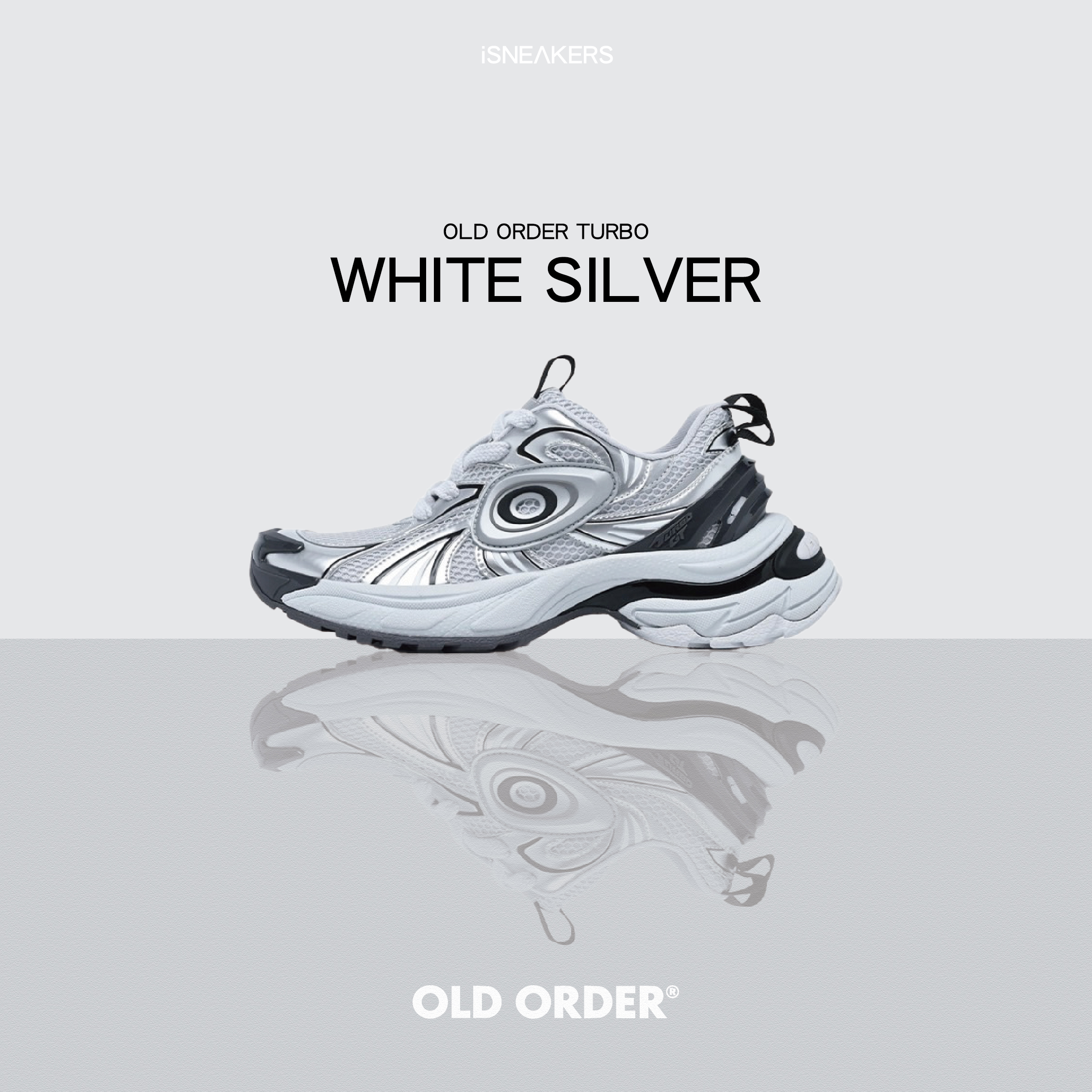 iSNEAKERS｜Old Order Turbo "White silver" 白銀 渦輪鞋 aespa Winter O2320709