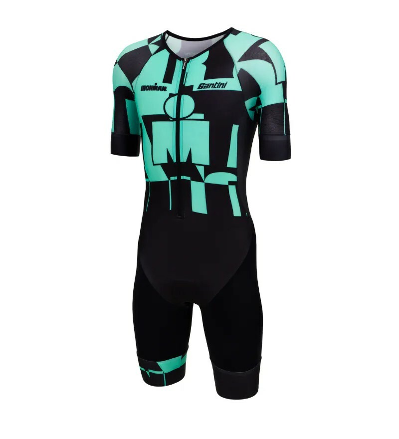 【Santini】謎 短袖連身三鐵衣 - 水綠