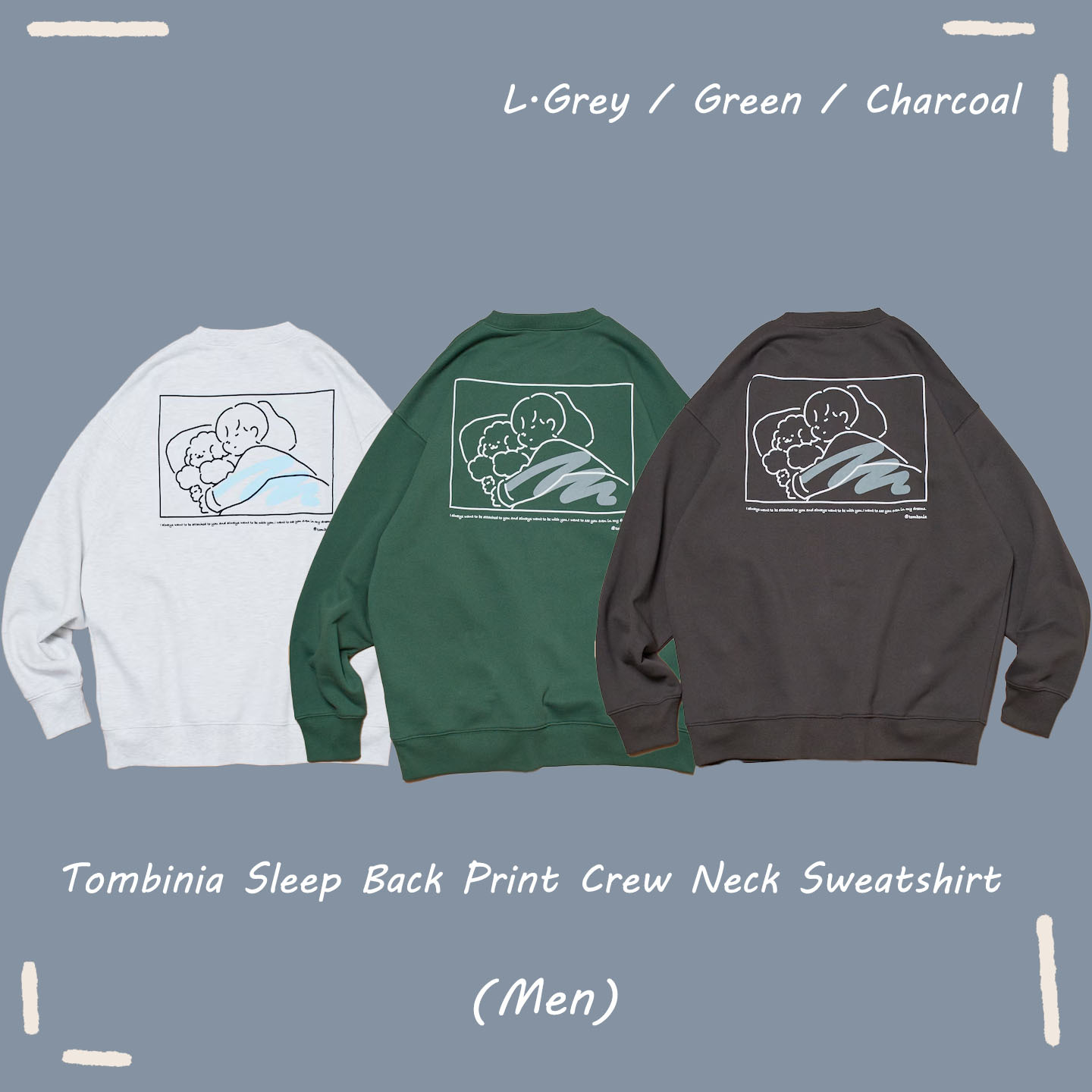 【OWN】Freak's Store X Tombonia 日本 狗狗 刷毛 長袖 衛衣 落肩 Oversize 不分男女 炭灰 白灰 深藍 綠色