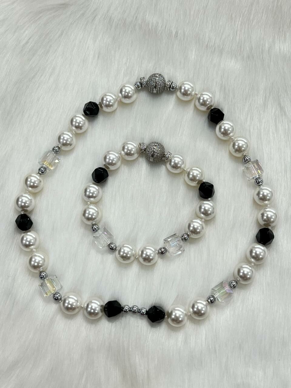 [S] GEMZ & CO NCJS SPAIN PEARLS JEWELLERY/WHITE PEARL & SILVER, Z133 (Z133)