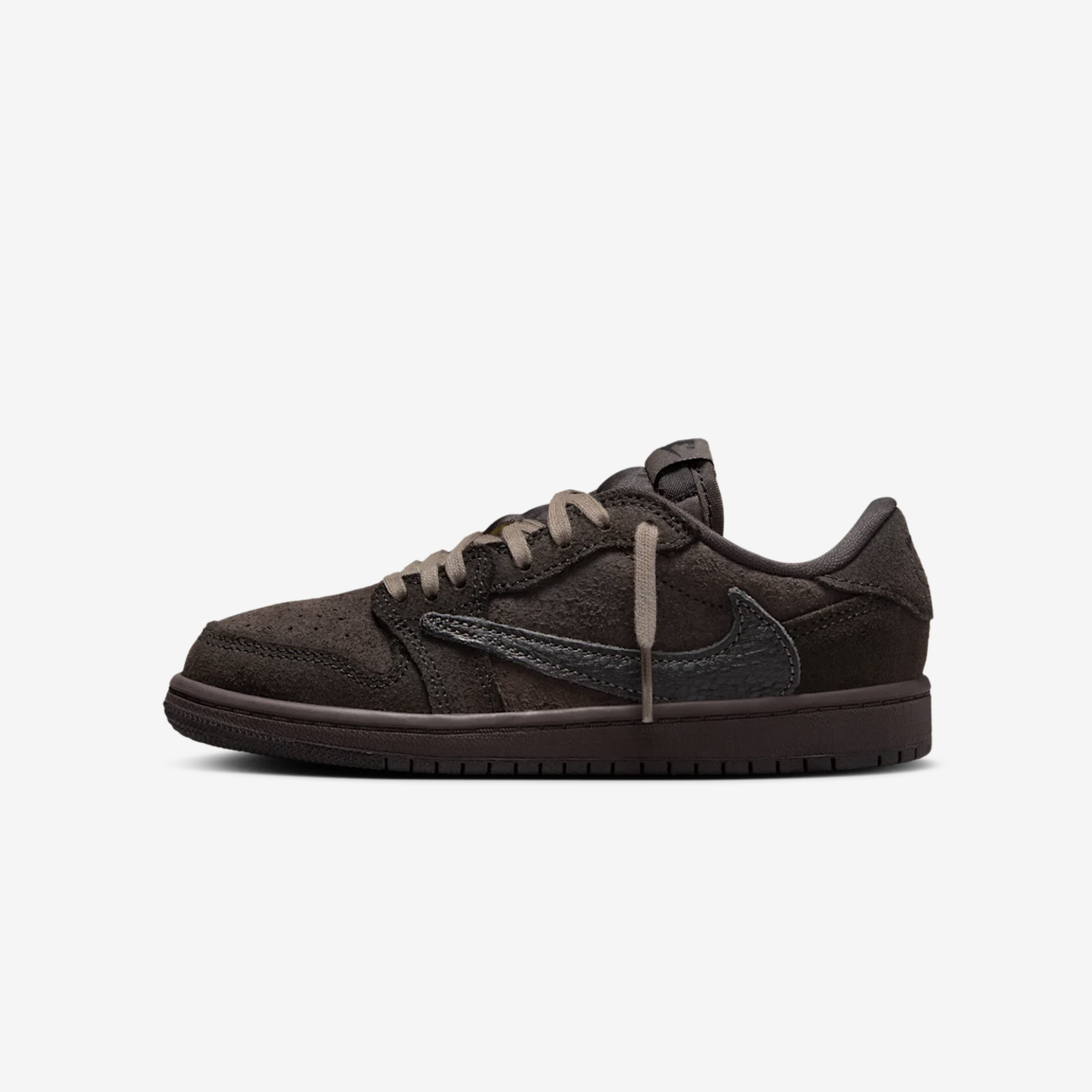 -(A13a)-TRAVIS SCOTT X AIR JORDAN 1 RETRO LOW OG SP  "VELVET BROWN" 倒勾 中童 黑棕 -DO5442 202