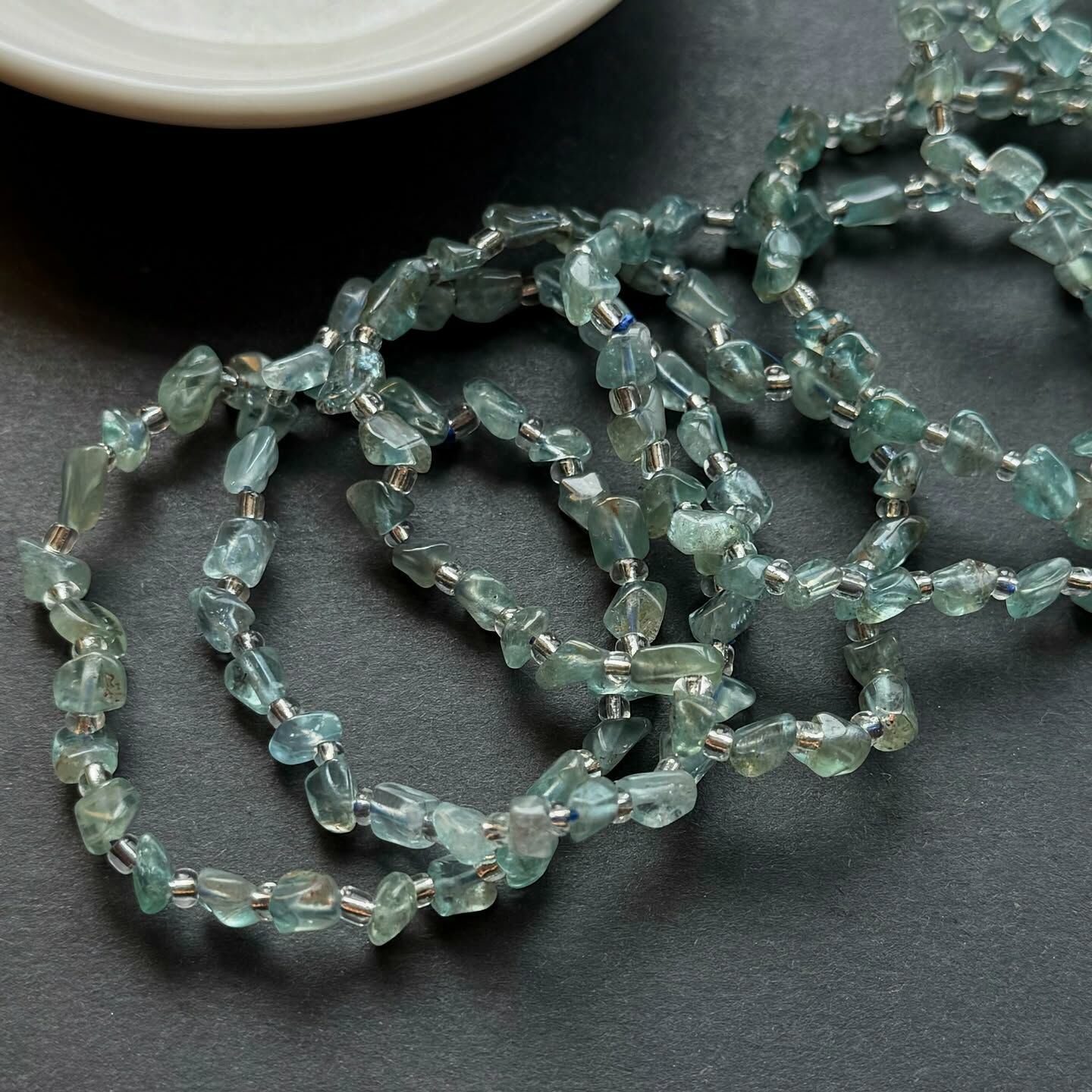 [原石] 綠藍晶石 水晶手串 藍色水晶手串 藍色水晶手鏈