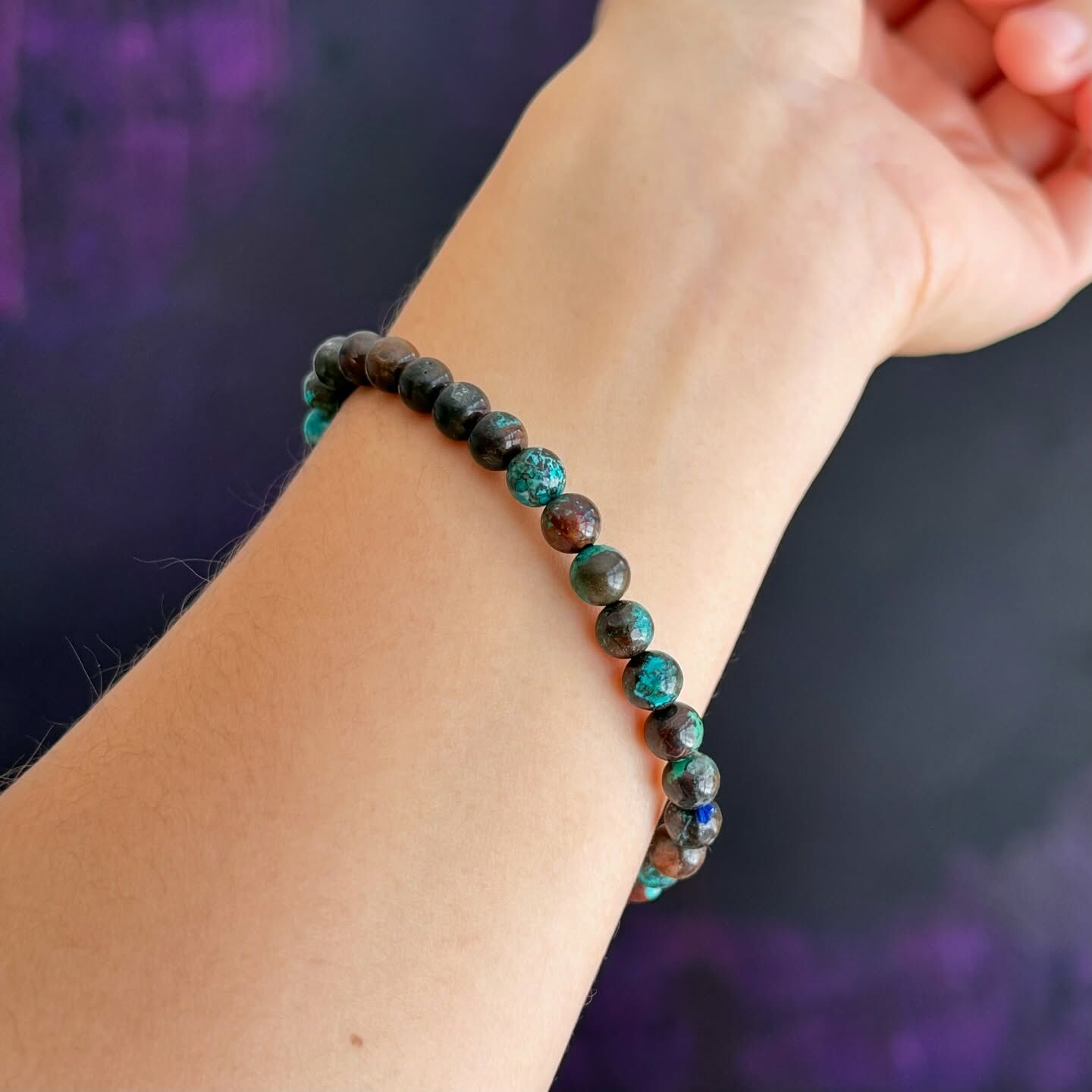 [原石] 矽孔雀石 水晶手串