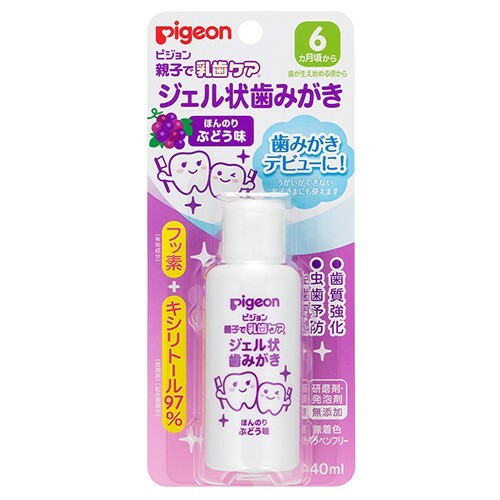 【樂森藥局】Pigeon貝親 嬰兒防蛀 6個月 牙膏 2種口味 乳牙
