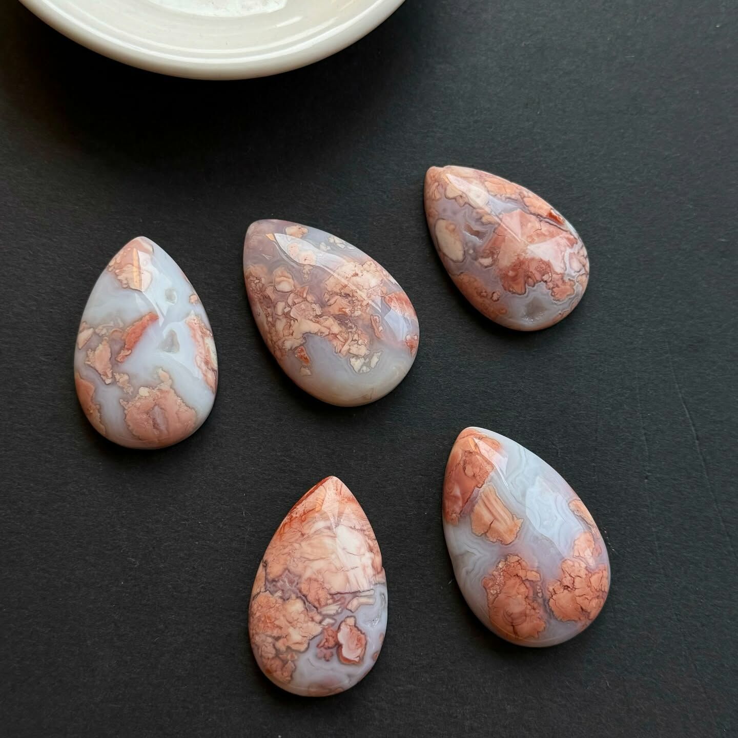 [原石] 粉紅瑪瑙 水晶墜面 水晶蛋面