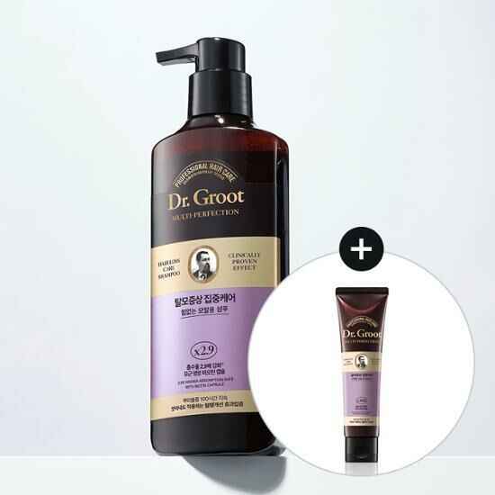 《Olive young連線》Dr. Groot Hair Loss Care Shampoo For Thinning & Weak Hair 400ml Set (+Treatment 100ml)