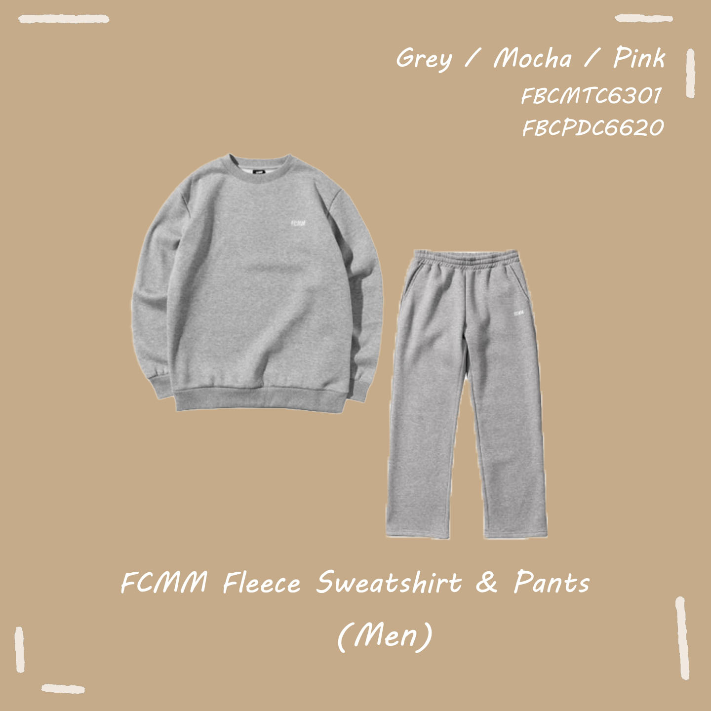 【OWN】FCMM 秋冬 刷毛 厚磅 長袖 衛衣 長褲 不分男女 黑色 灰色 米色 摩卡 胭脂粉