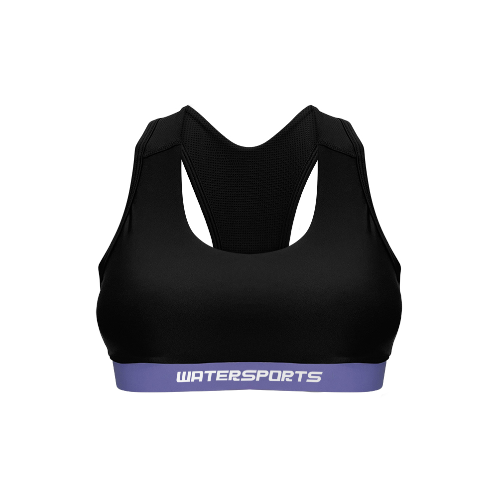 Sea Dive 透氣游泳 Bra Top - 黑/紫