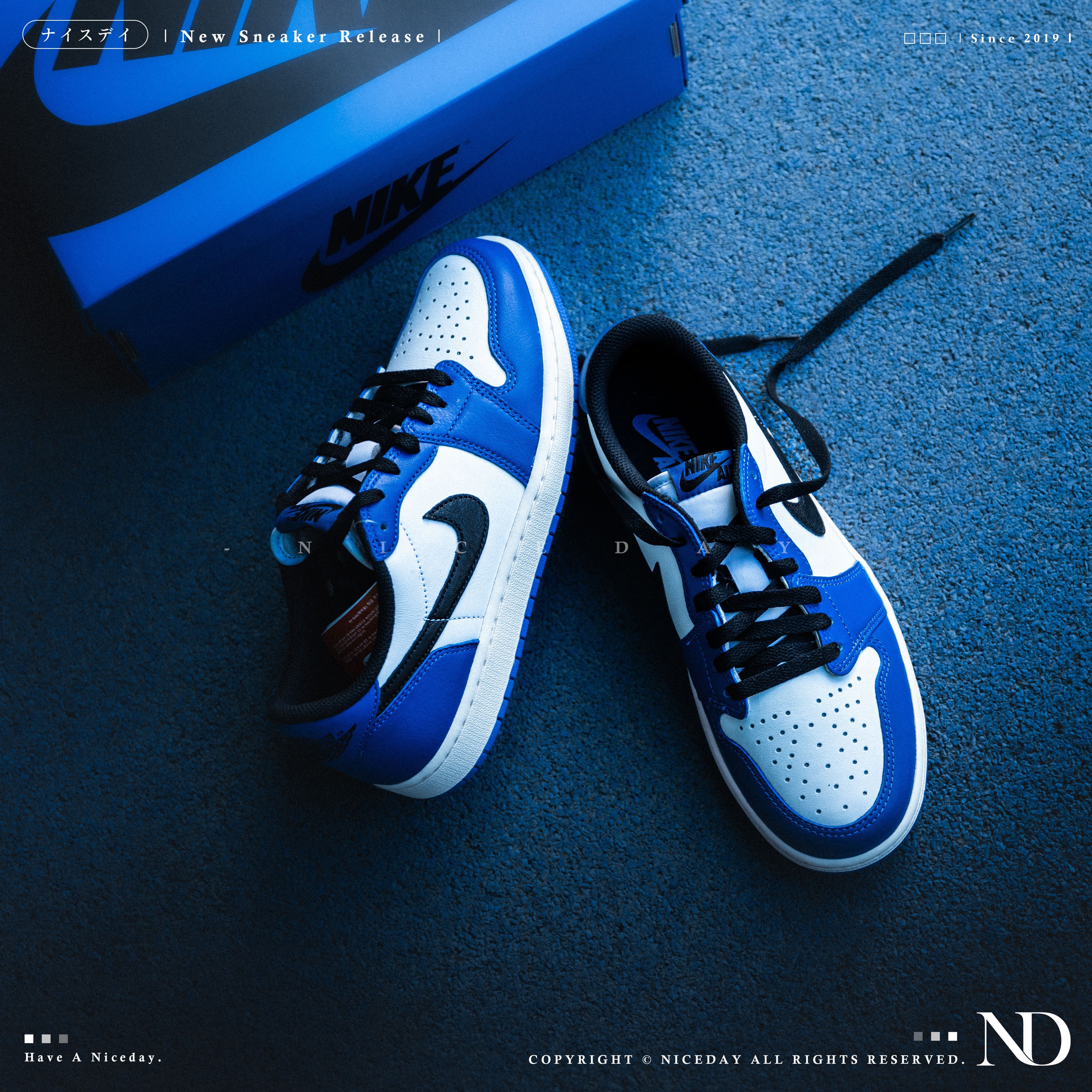 NICEDAY 現貨 Air Jordan 1 Low OG 皇家藍 男女尺寸 CZ0790-140