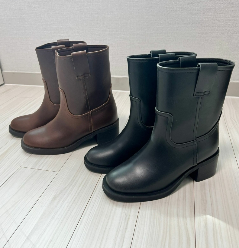 秋季新款 復古皮質牛皮短靴 #4995（現貨/偏小一碼）