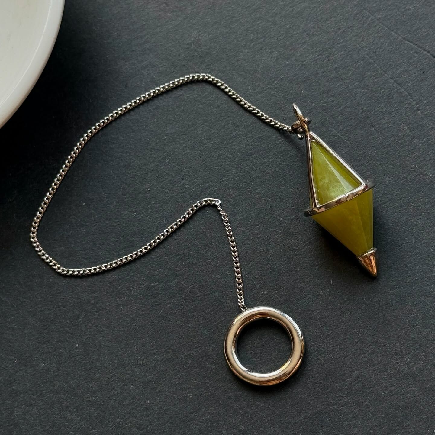 [原石] 蛇紋石 水晶靈擺