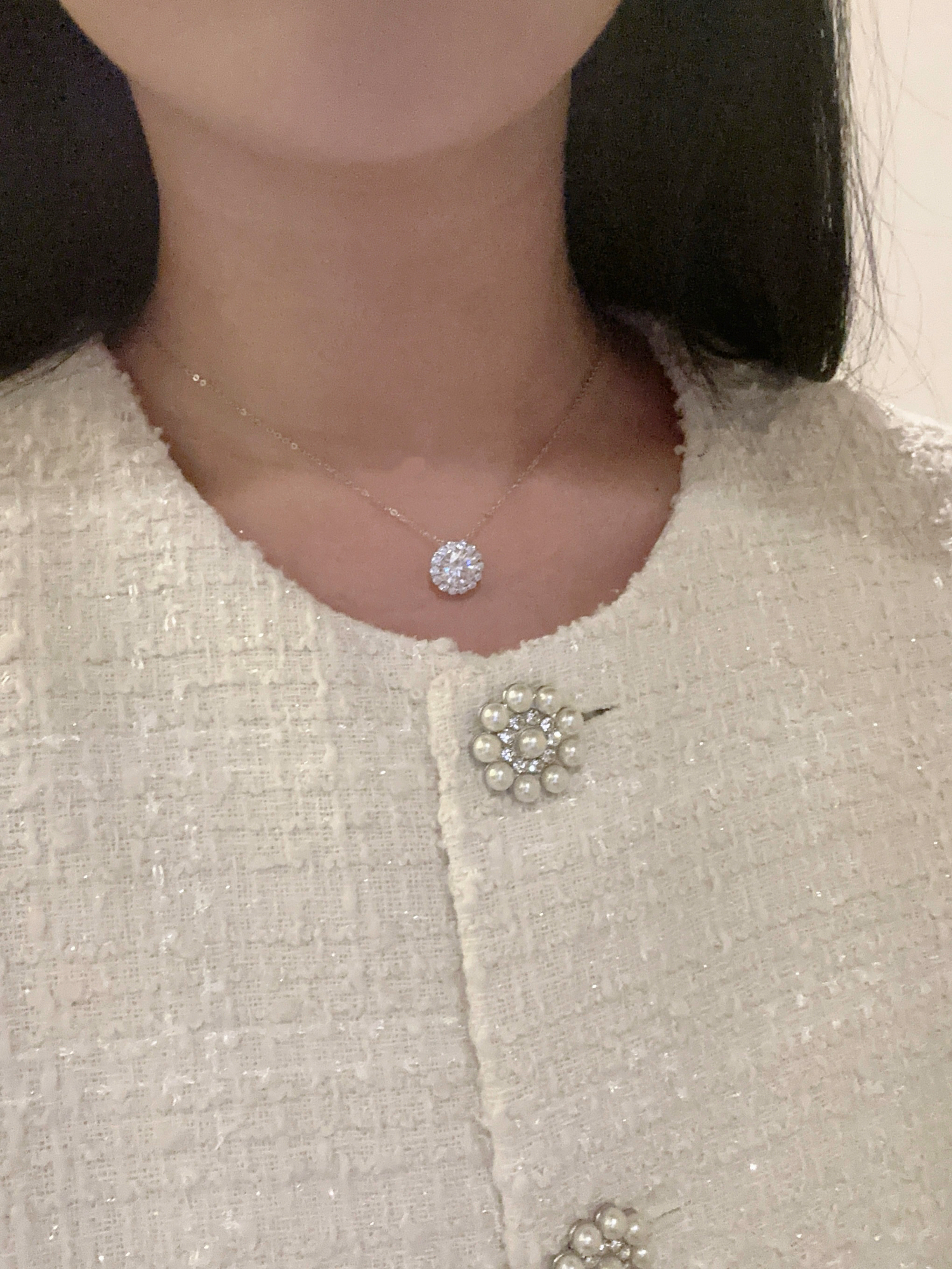 Ava mossanite diamond necklace