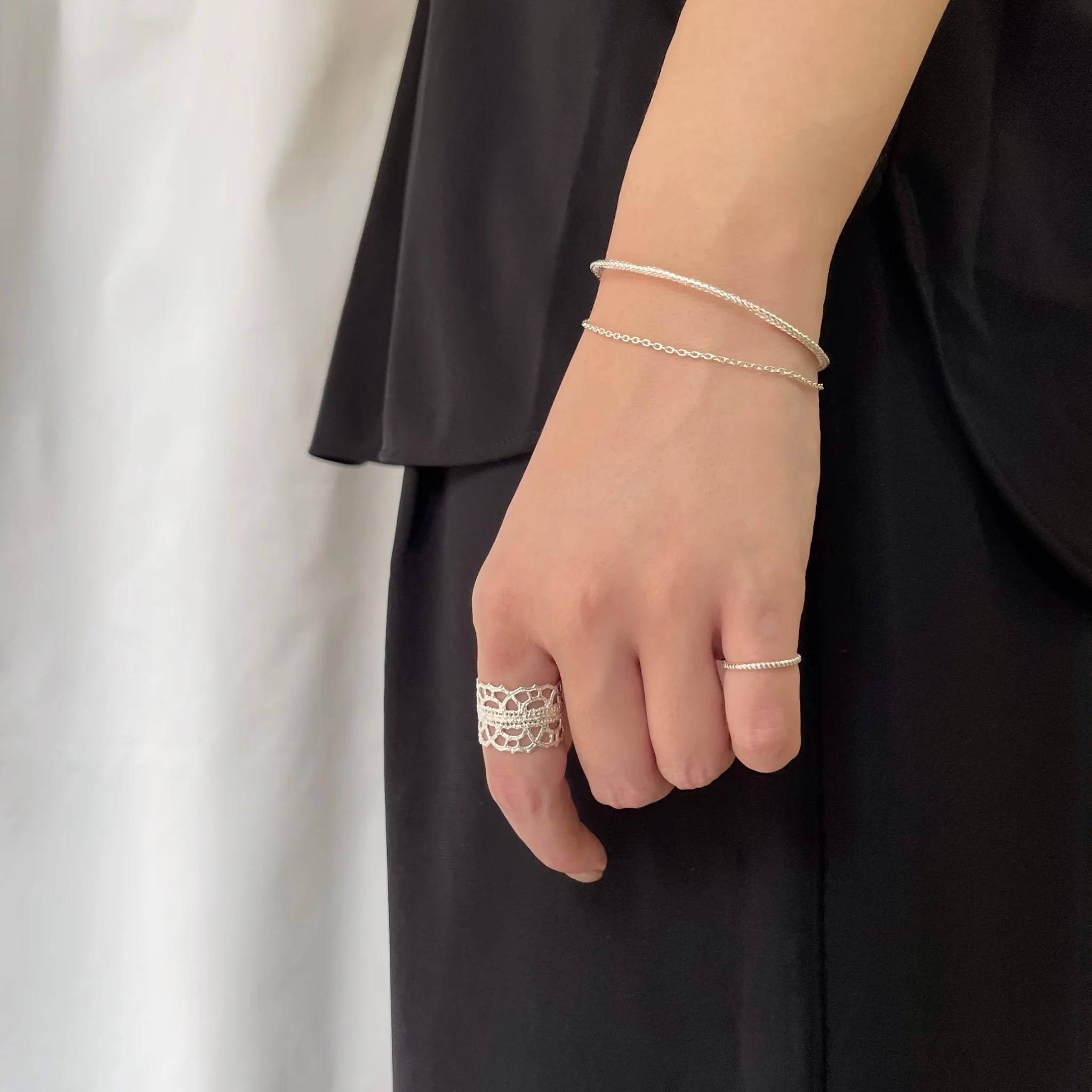 Lace Arabesque Ring  (silver)｜FLAVOUR