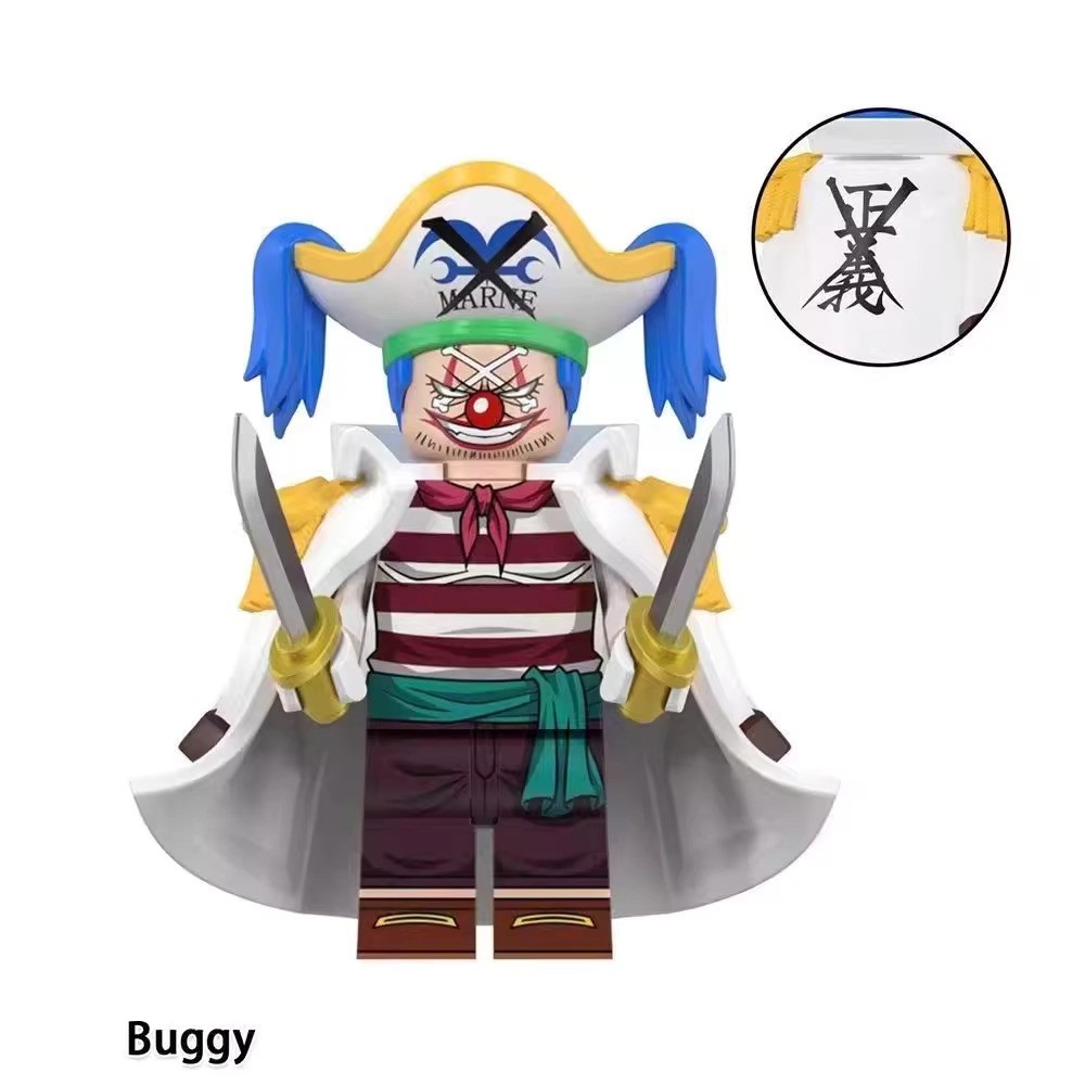 Buggy One Piece Custom Minifigures Minifigs Fit Lego WM2771