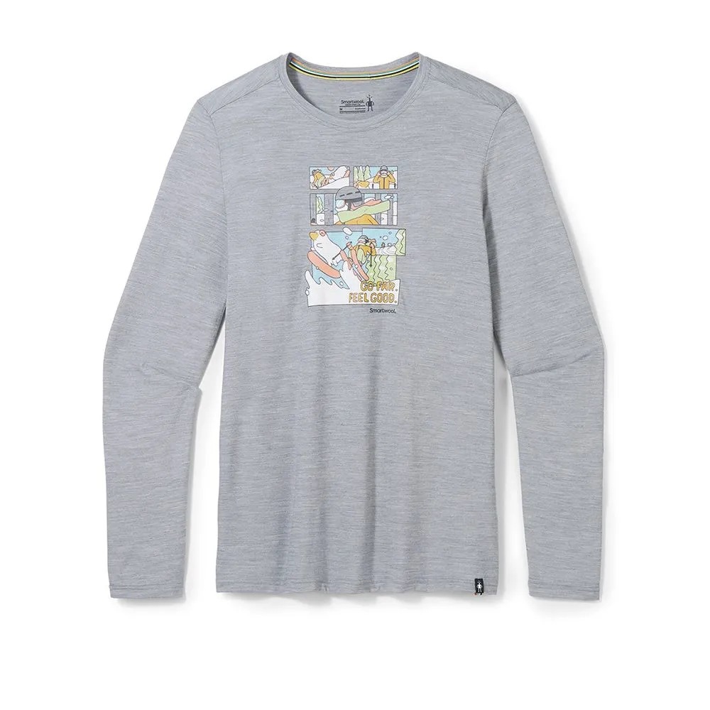Smartwool 男 塗鴉長Tee 雪季探險 美麗諾羊毛 SW016676545