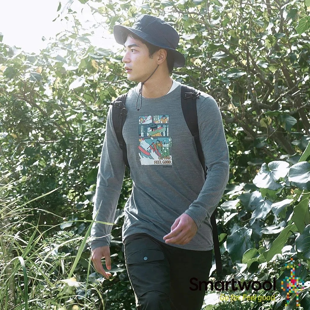 Smartwool 男 塗鴉長Tee 雪季探險 美麗諾羊毛 SW016676545