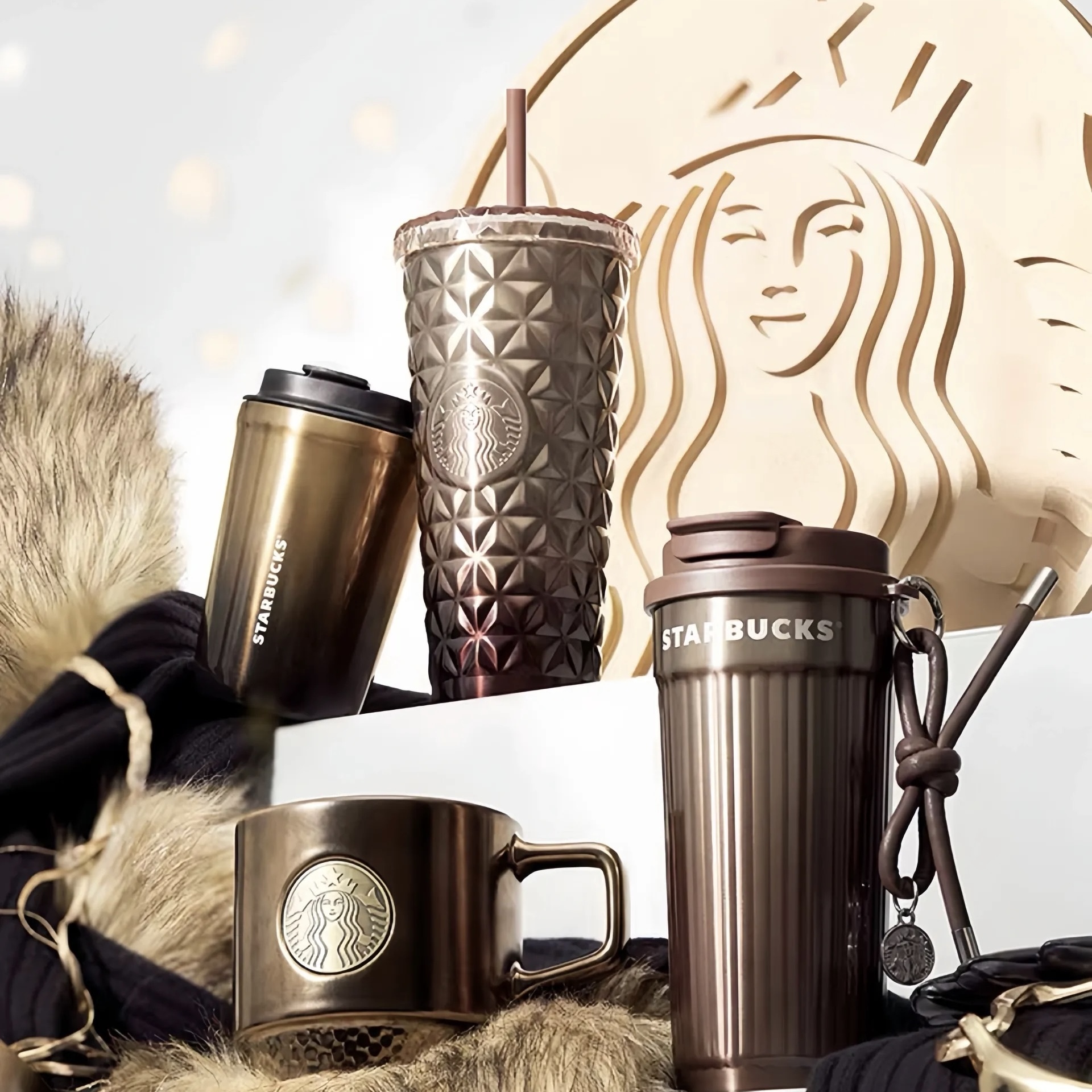 STARBUCKS 星巴克 棕金 鎏金系列 馬克杯 保溫杯 隨行杯 水杯 / 預購