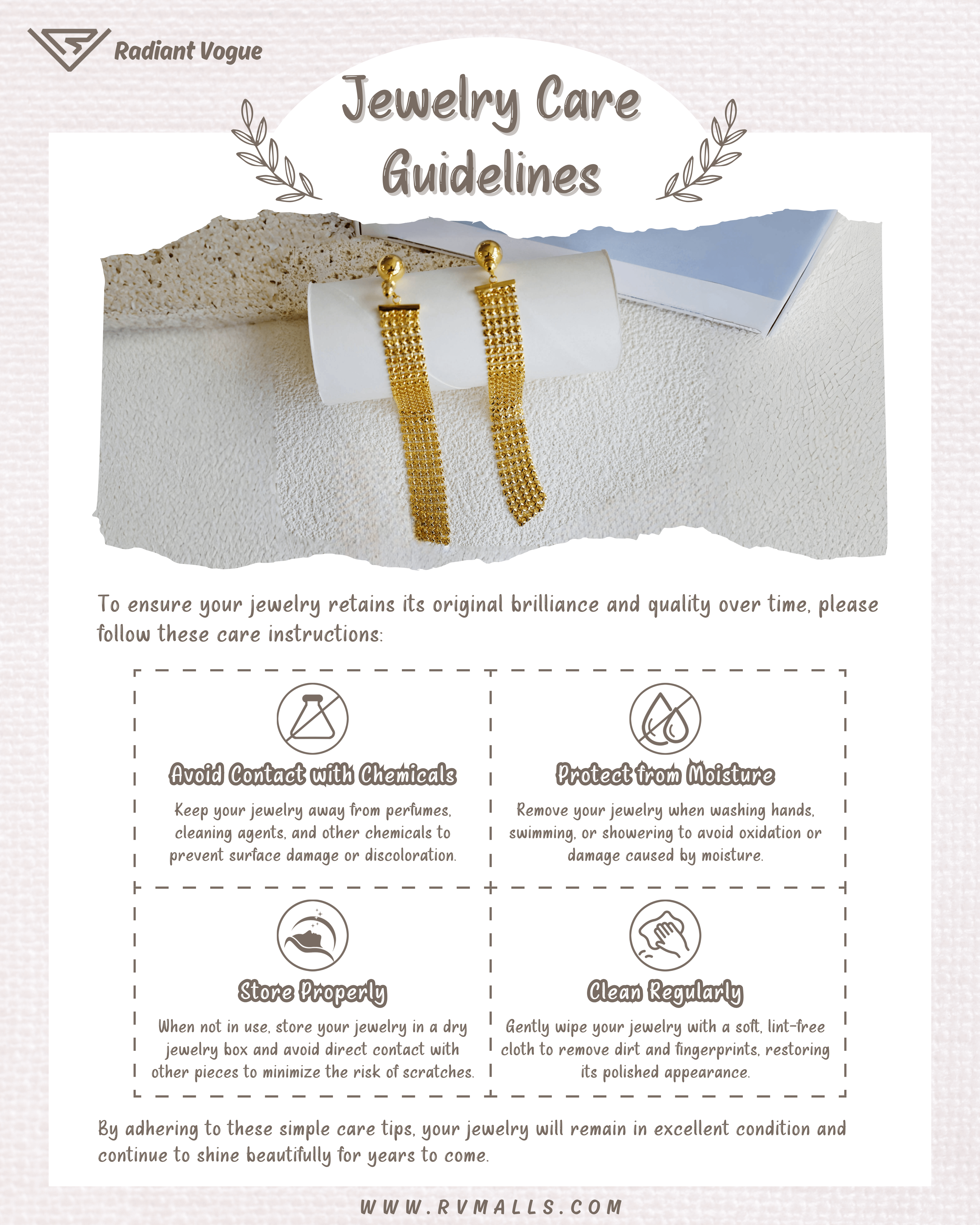 防止受潮及接觸化學品, 妥善存放並定期清潔。