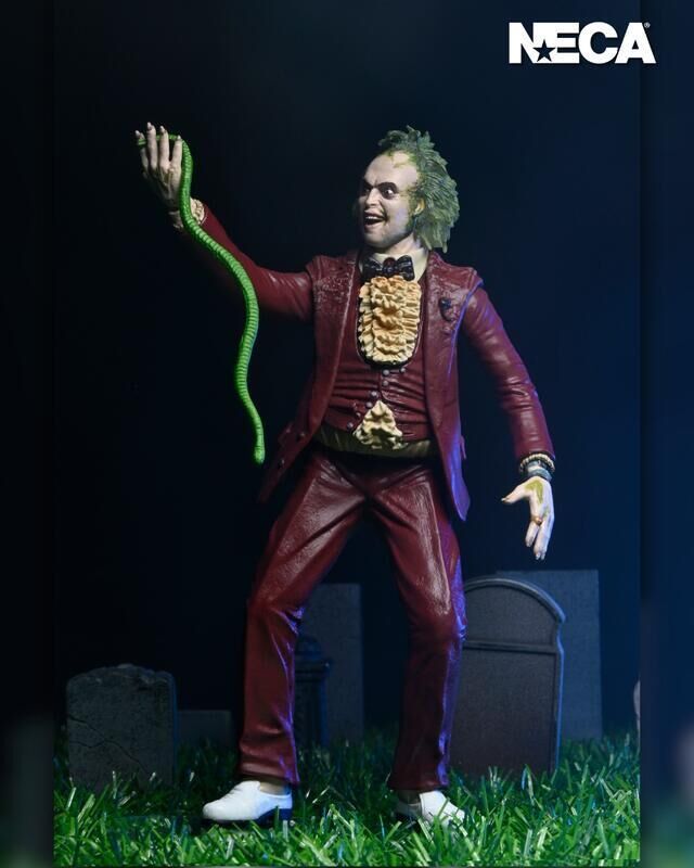 NECA 代理版 可動 陰間大法師 Beetlejuice 甲蟲汁大師 紅色燕尾服