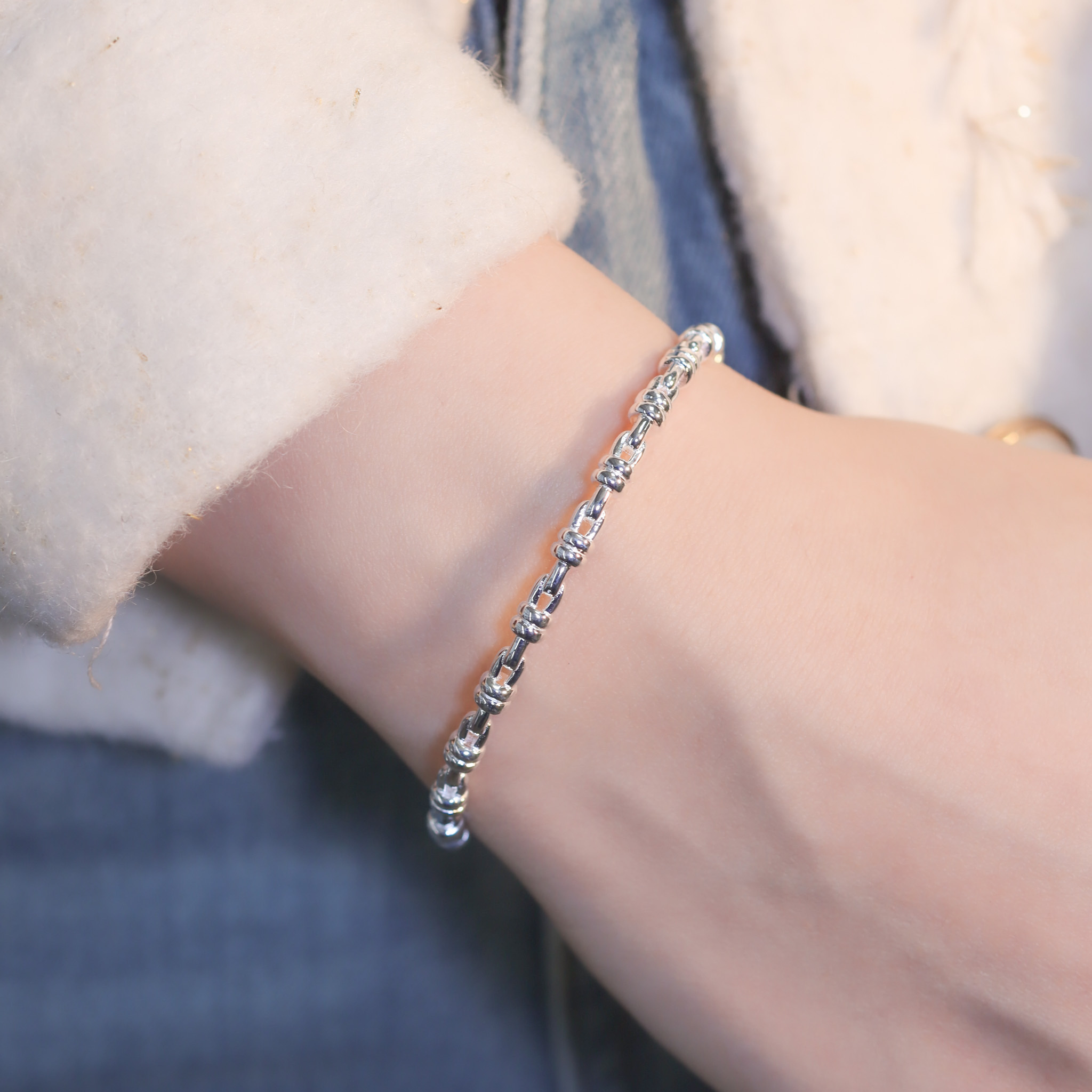 | 925純銀丨日常小扣手鐲  | BR1234 |