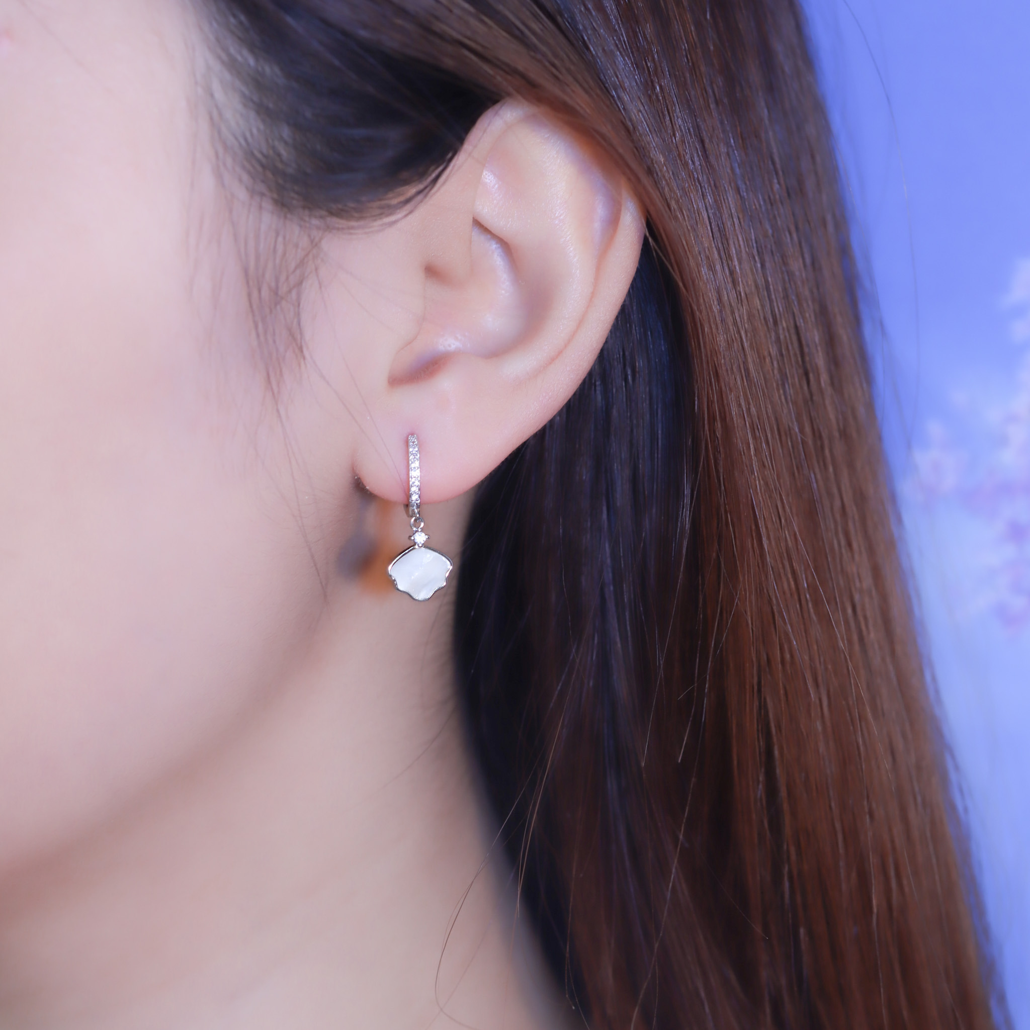 | 999足銀 | 純潔貝殼耳環2.0 | EA0888 |