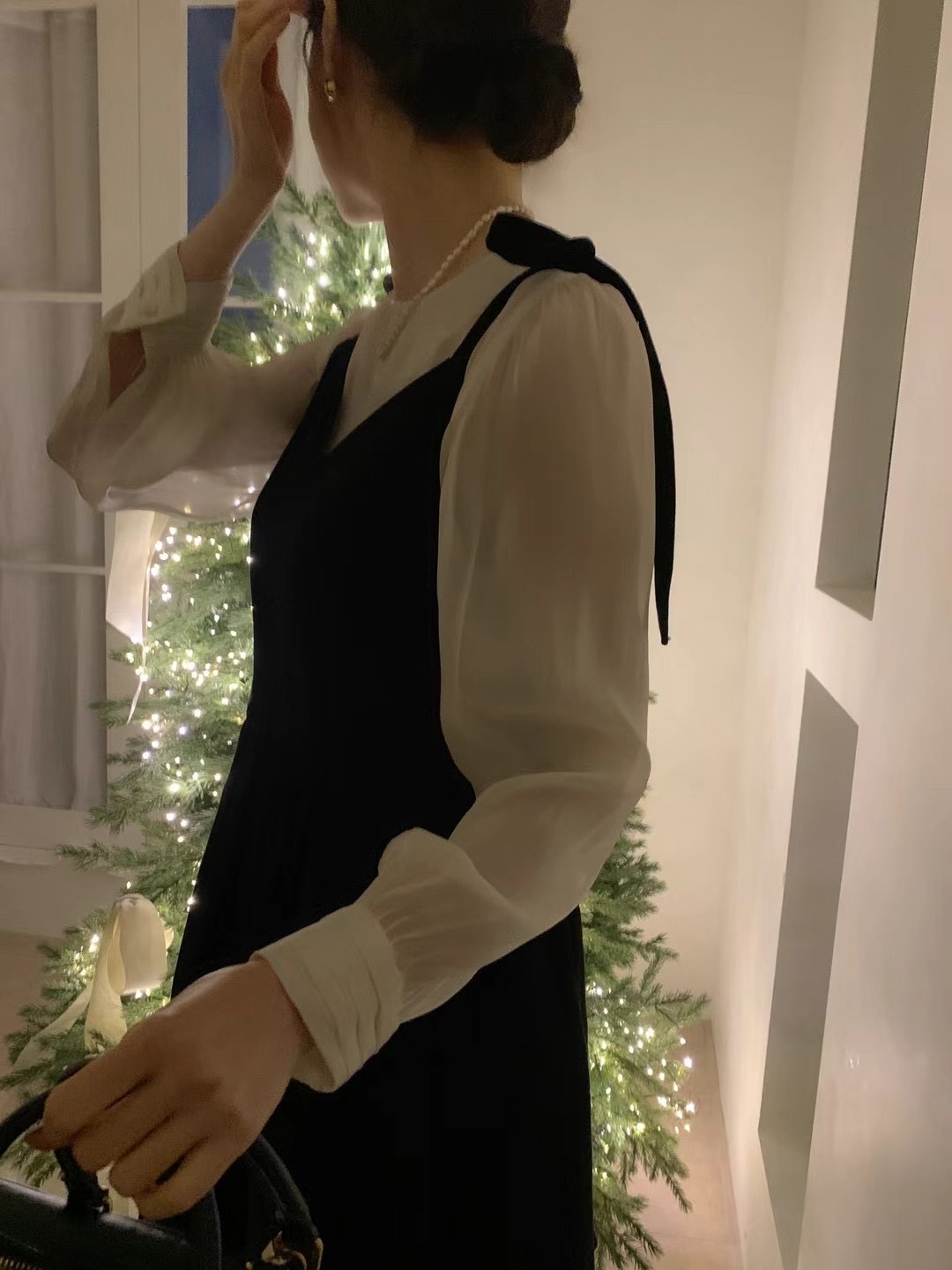 Pearlescent see through  shirt