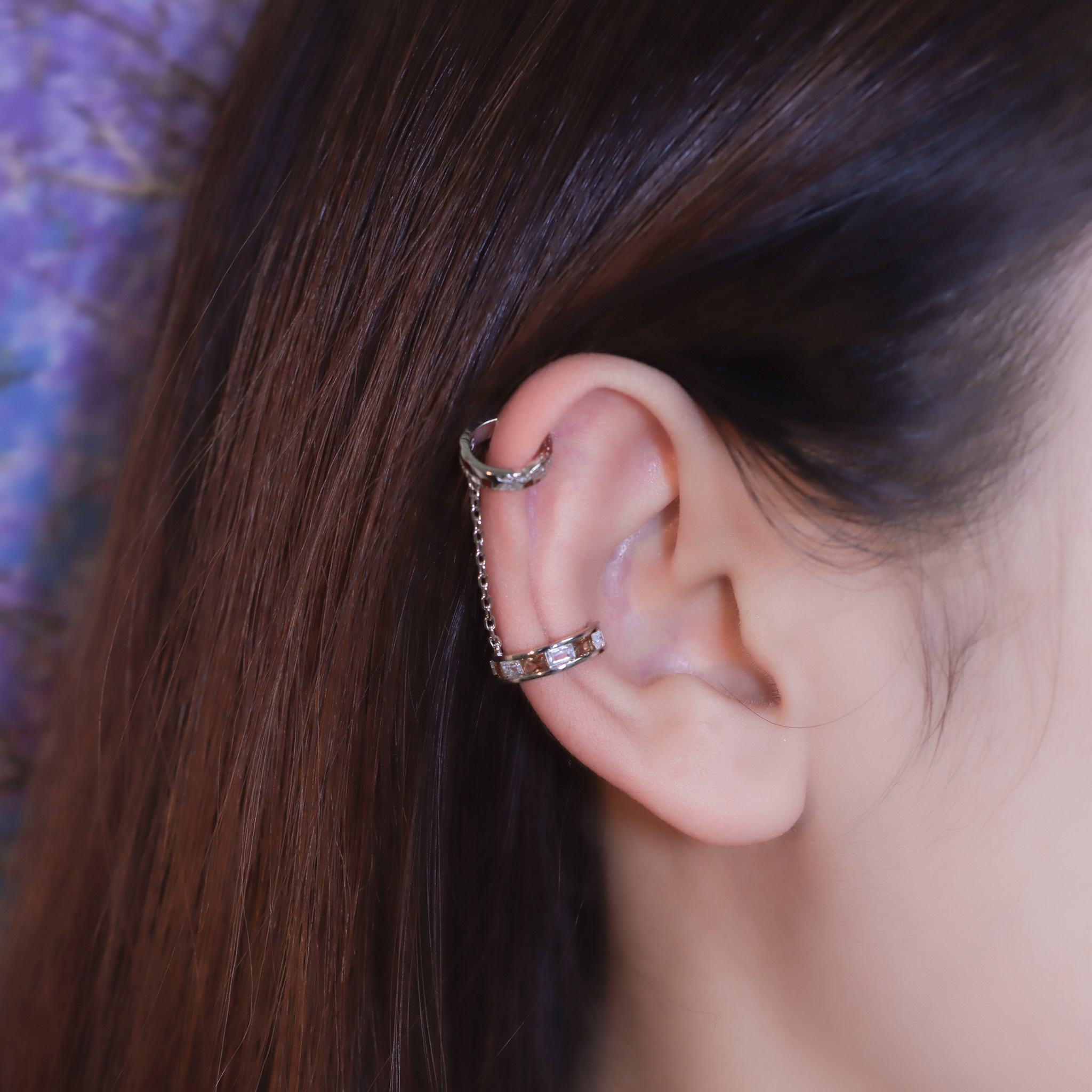 | 925純銀・白金 | 空白格耳夾（單隻） | EA0899 |