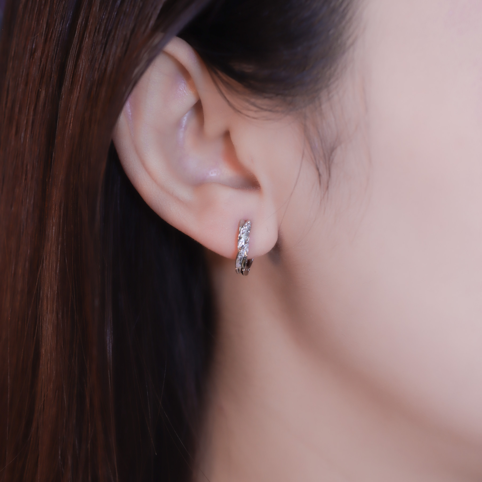 | 999足銀 | 花漾安全感耳環 | EA0887 |