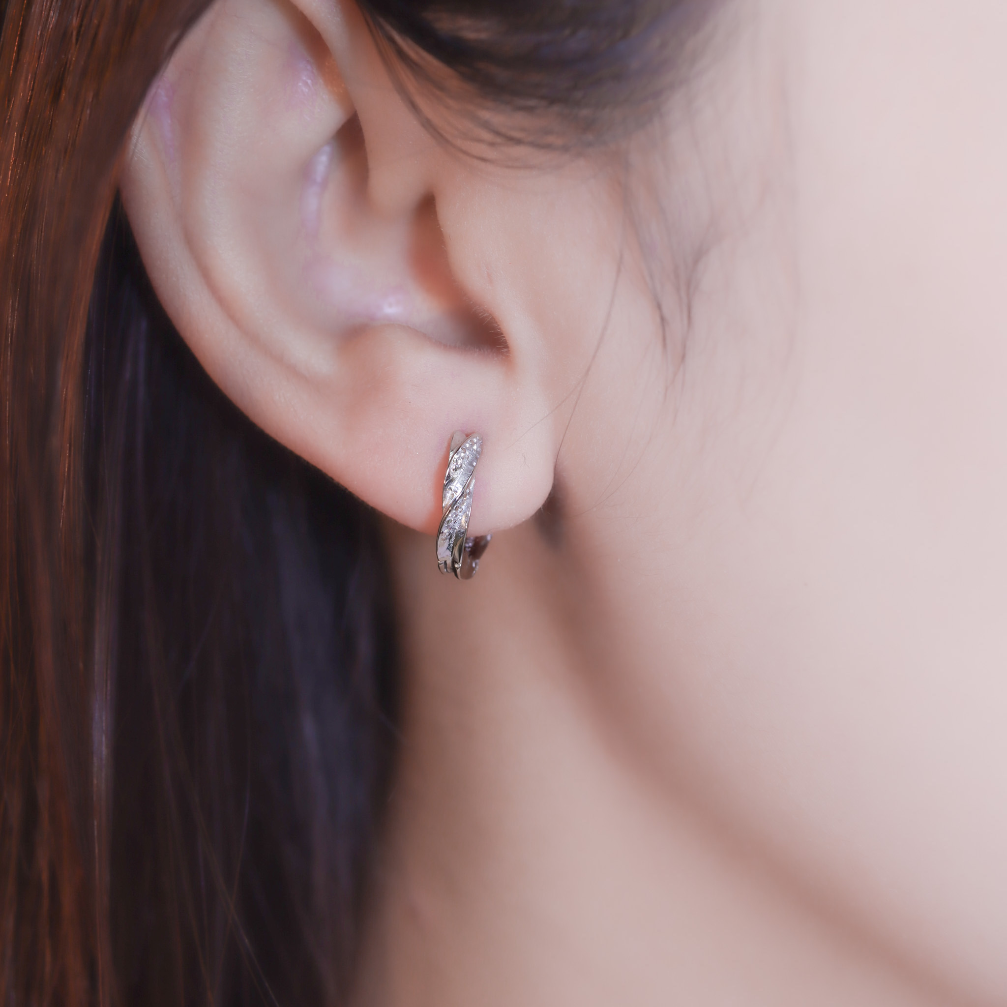 | 999足銀 | 花漾安全感耳環 | EA0887 |