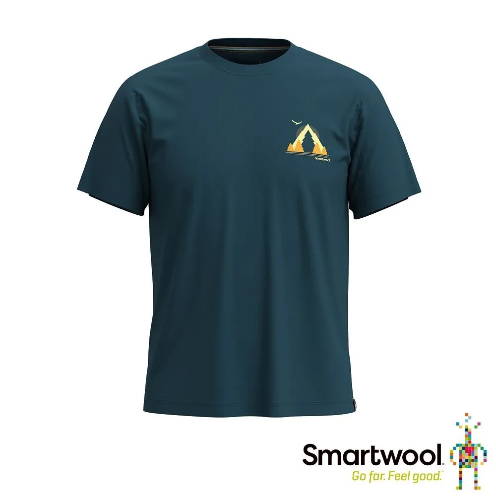 Smartwool Unisex 塗鴉短Tee Go Far Feel Good 暮光藍 SW002365G74