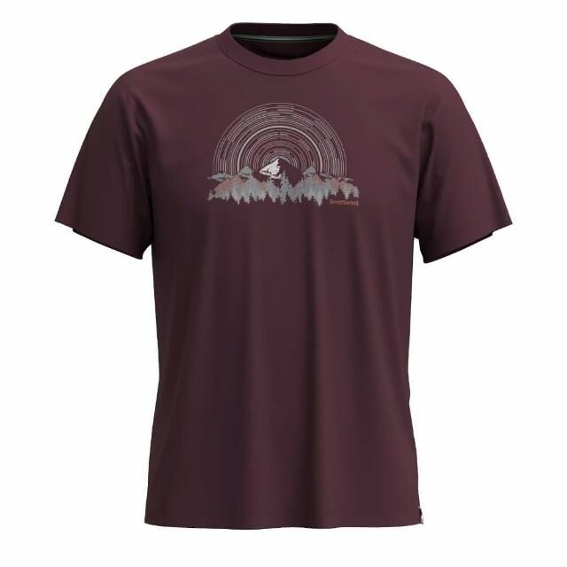Smartwool Unisex 塗鴉短Tee 永夜山林 茄子色 SW002455L83