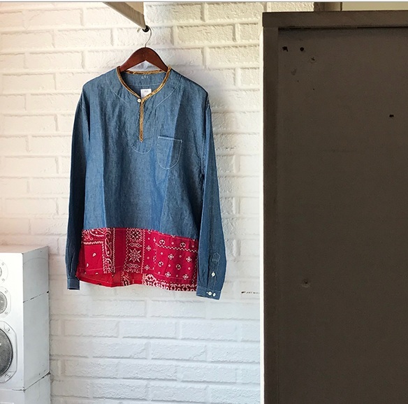 LAST PCS: VISVIM SOCIAL SCULPTURE BORDER TUNIC P.O - BLUE SIZE 3 PRE ORDER ITEM (預訂中)