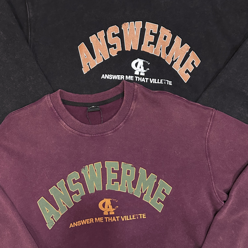 美式復古水洗學院TEE