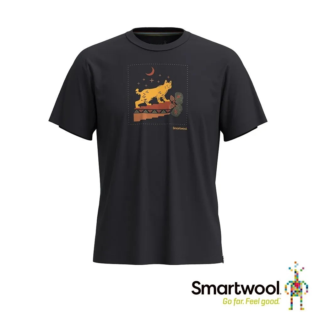 Smartwool Unisex 塗鴉短Tee 日暮之森 黑色 SW002459001