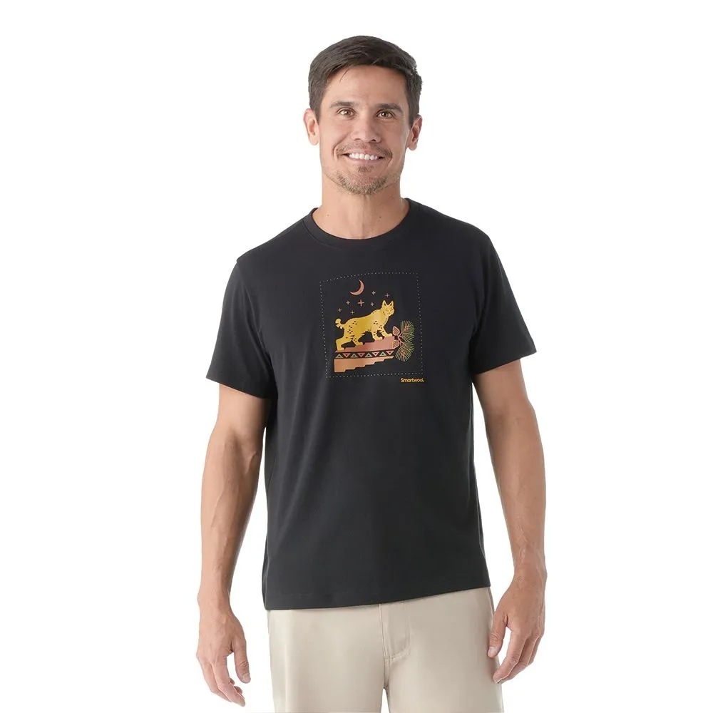Smartwool Unisex 塗鴉短Tee 日暮之森 黑色 SW002459001
