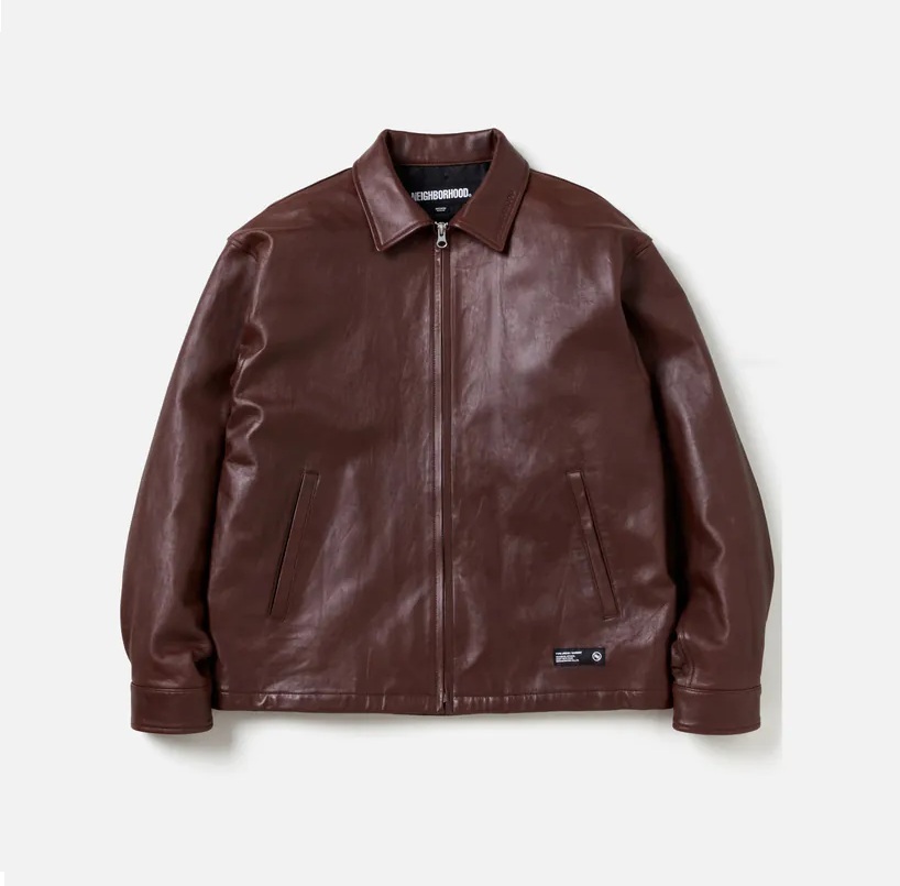 NEIGHBORHOOD LEATHER ZIP WORK JACKET - PRE ORDER ITEM (預訂中)