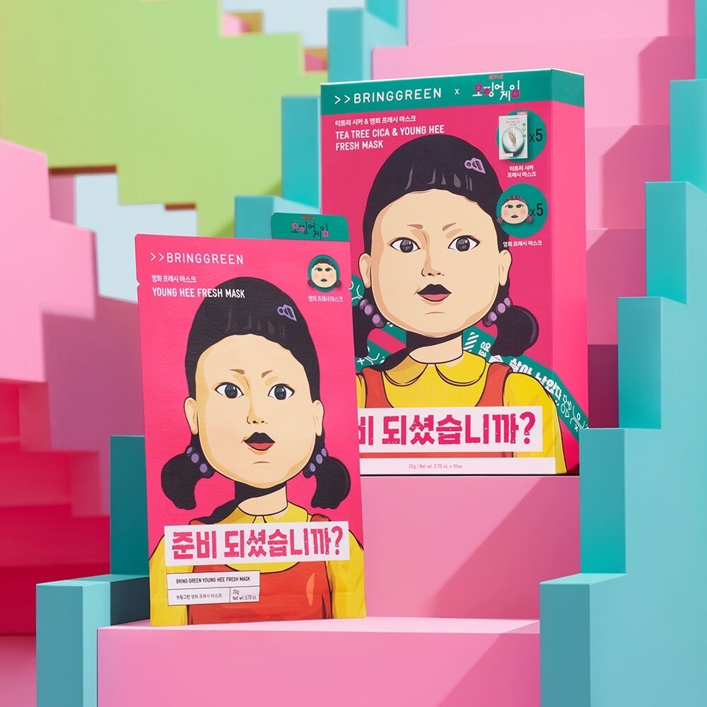 🇰🇷魷魚遊戲 積雪草袪痘修護面膜 特別版5片+經典版5片