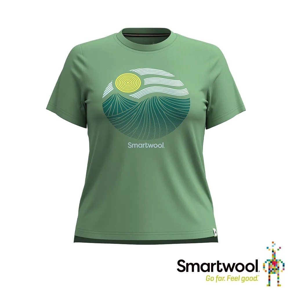 Smartwool 女 塗鴉短Tee 自然意象 蜜瓜綠 SW002391N10
