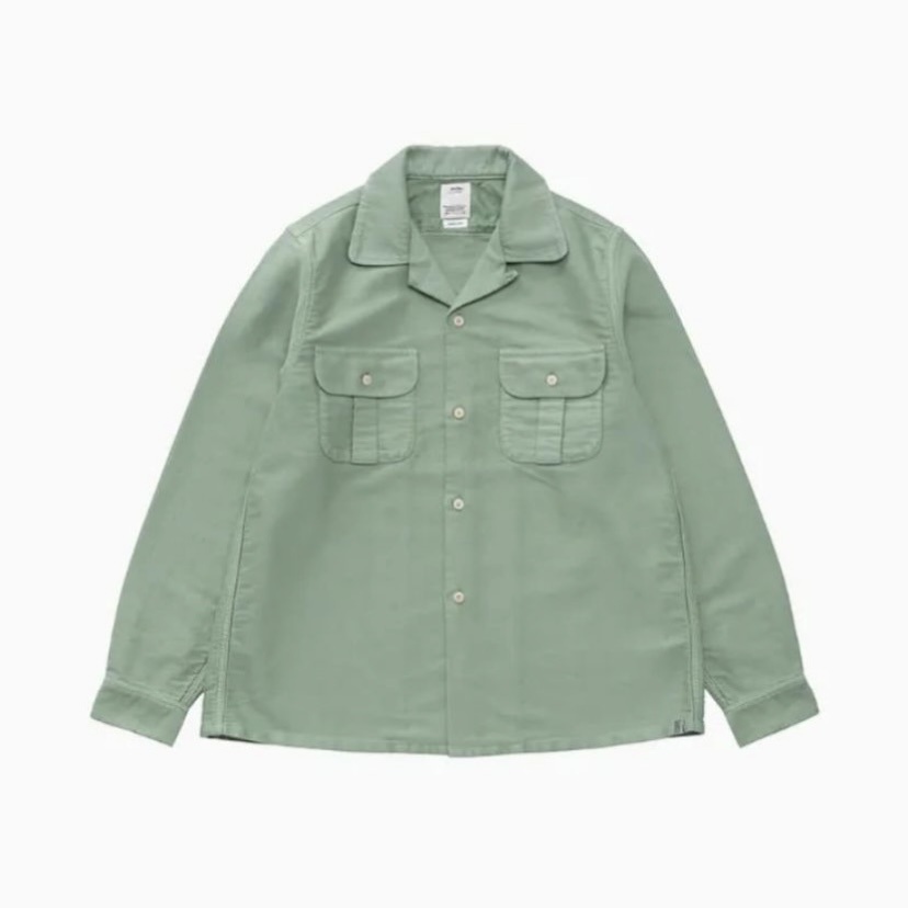 LAST PCS: VISVIM KEESEY G.S. SHIRT L/S MOLESKIN - LT.GREEN SIZE 2 PRE ORDER ITEM (預訂中)