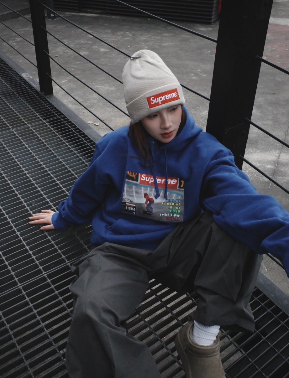 Supreme®/Thrasher® Hooded Sweatshirt 滑板遊戲帽T 綠色/藍色