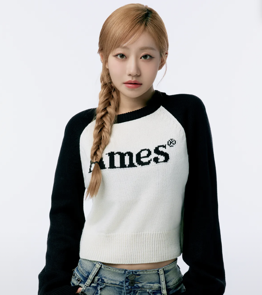 AMES BASIC RAGLAN PULLOVER KNIT IVORY