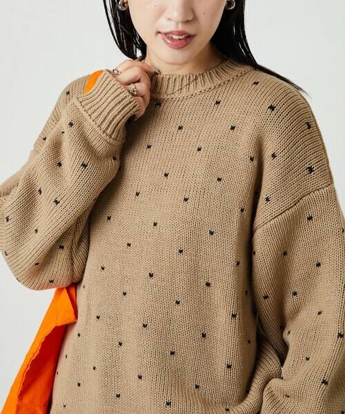 FREAK'S STORE / Mini Heart Jacquard Pullover
