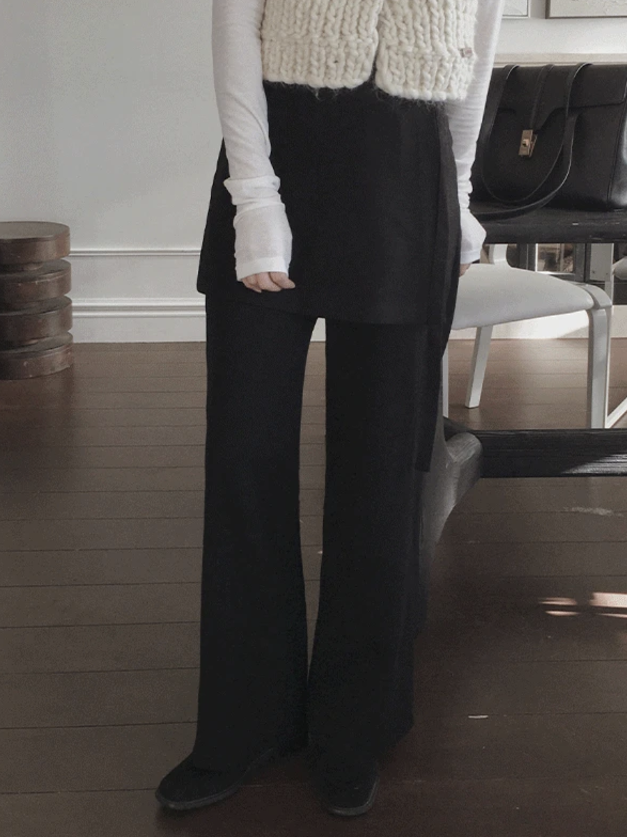 預訂｜SLOWAND #SLOWMADE Double Layer Skirt Slacks (2 Color)