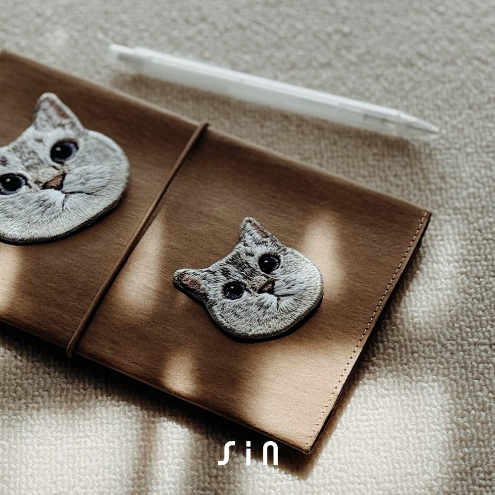 邦尼小喵 Mini 迷你版 貓咪刺繡貼紙｜ Sin意工作室