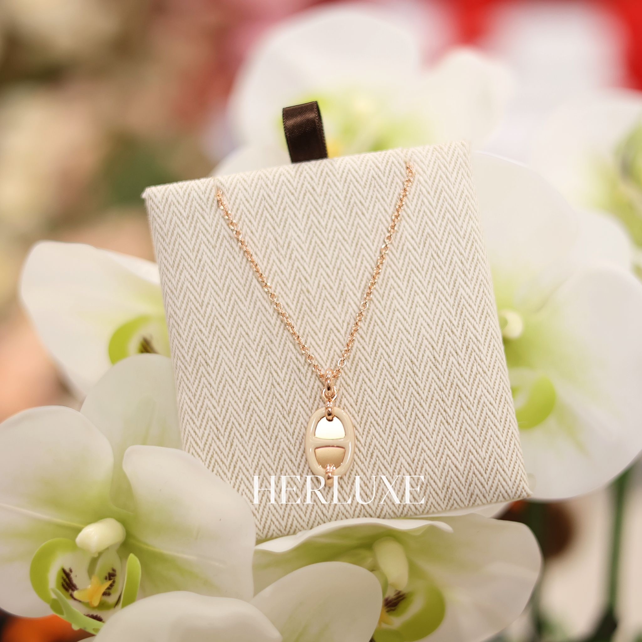 Mini maillon pendant small model creme CD