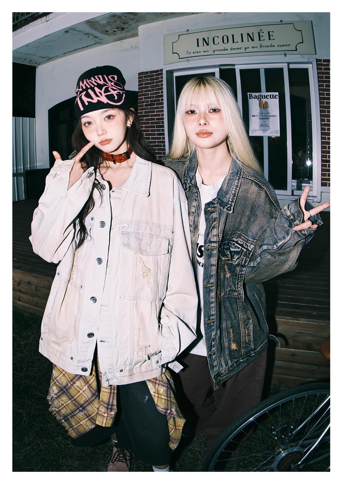 LEMANISM 復古 水洗 破壞 牛仔外套