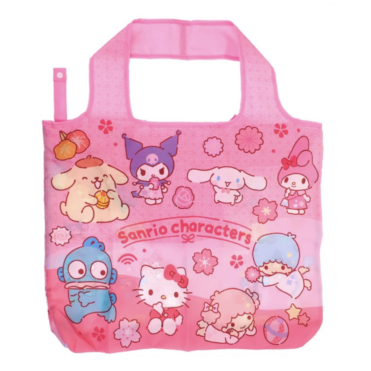 Sanrio Characters 櫻花和風可摺式購物袋 細