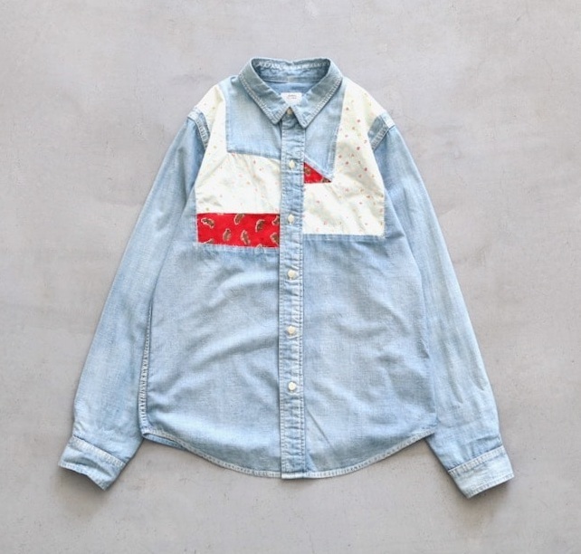 LAST PCS: VISVIM GRANGER SHIRT (BENO PATCHWORK) - LT.BLUE SIZE 1 PRE ORDER ITEM (預訂中)