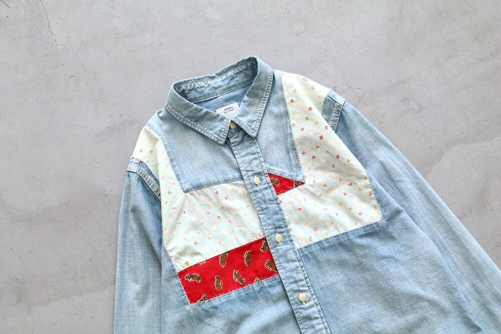 LAST PCS: VISVIM GRANGER SHIRT (BENO PATCHWORK) - LT.BLUE SIZE 1 PRE ORDER ITEM (預訂中)